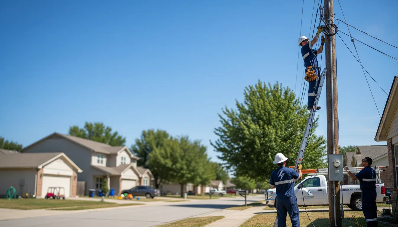 Residential electrician providing installation services in Oberlin, LA